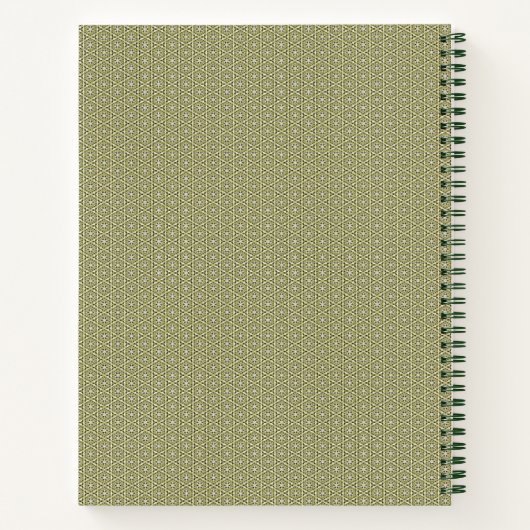 Personalisiert Dankeschön Journal, Grünes Notebook Notizblock (Rückseite)