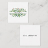Personalisiert Dankeschön-Karte - Eukalyptus-Faltk Mitteilungskarte (Vorne/Hinten)