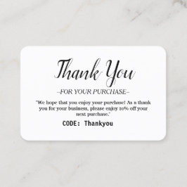 Personalisiert Dankeschön Karte mit Code bestellen