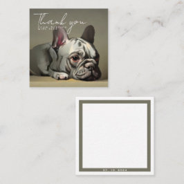 Personalisiert Dankeschön-Karte mit französischem  Quadratische Visitenkarte