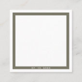 Personalisiert Dankeschön-Karte mit französischem Quadratische Visitenkarte (Rückseite)