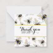 Personalisiert Dankeschön-Karte mit Hummelmuster Mitteilungskarte (Vorderseite)