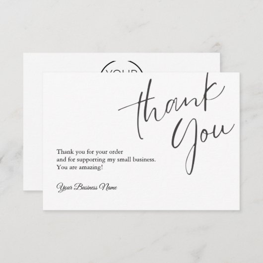 Personalisiert Dankeschön Karten Beruflich (Vorne/Hinten)