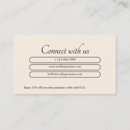 Personalisiert Dankeschön Karten Beruflich (Rückseite)