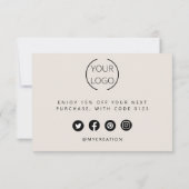 Personalisiert Dankeschön Karten Beruflich (Rückseite)