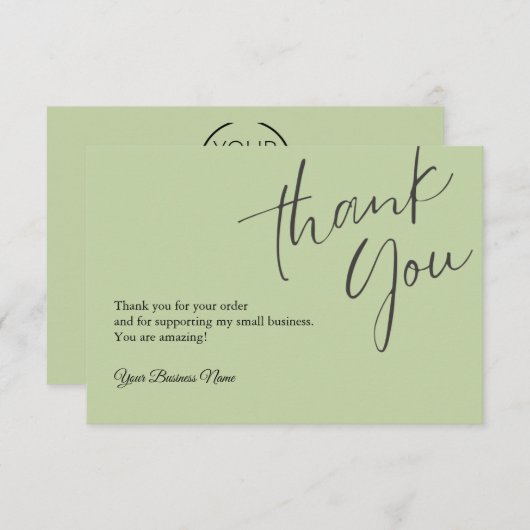 Personalisiert Dankeschön Karten Beruflich (Vorne/Hinten)