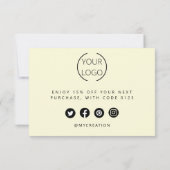 Personalisiert Dankeschön Karten Beruflich (Rückseite)