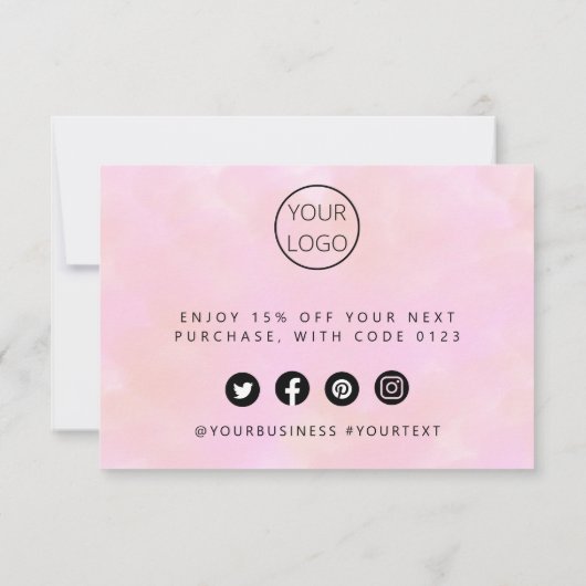 Personalisiert Dankeschön Karten Beruflich (Rückseite)