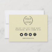 Personalisiert Dankeschön Karten Beruflich (Rückseite)