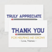 Personalisiert Dankeschön Lehrer Wertschätzung nac Dankeskarte (Vorne/Hinten)