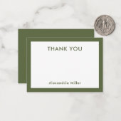 Personalisiert Dankeschön Note Card mit Name Olive Mitteilungskarte (Vorderseite/Rückseite Beispiel)