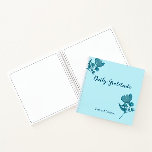 Personalisiert Danky Journal Dusty Blue Notizblock (Innenseite)