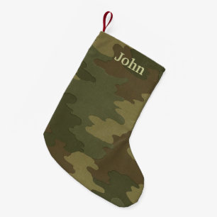 Personalisiert Dark Camouflage Weihnachts-Strumpf Kleiner Weihnachtsstrumpf