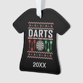 Personalisiert Dart Dartboard Ugly Christmas Sweat Ornament (Vorderseite)