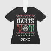 Personalisiert Dart Dartboard Ugly Christmas Sweat Ornament (Vorderseite)