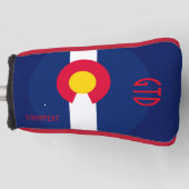 Personalisiert das Flag für den Farbkolorado-Staat Golf Headcover (Vorderseite)