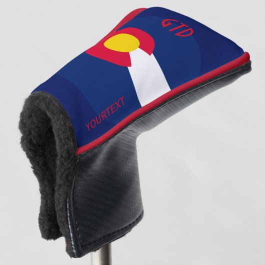 Personalisiert das Flag für den Farbkolorado-Staat Golf Headcover (3/4 Vorderseite)