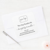 Personalisiert das Logo-Kerzensiegel hinzufügen Quadratischer Aufkleber (Umschlag)