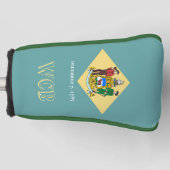 Personalisiert das State-Flag "Text Delaware" auf Golf Headcover (Vorderseite)