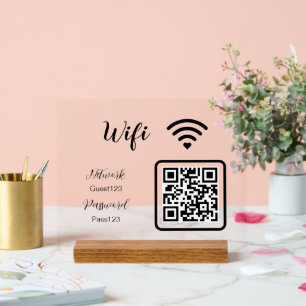 Personalisiert Das Wifi-Kennwort für Unternehmen Acrylschild