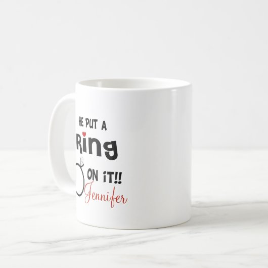 Personalisiert, dass er ihn anschrieb kaffeetasse (Vorderseite Links)