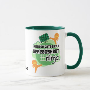 Personalisiert Data Manager SPREADSHEET NINJA Tasse
