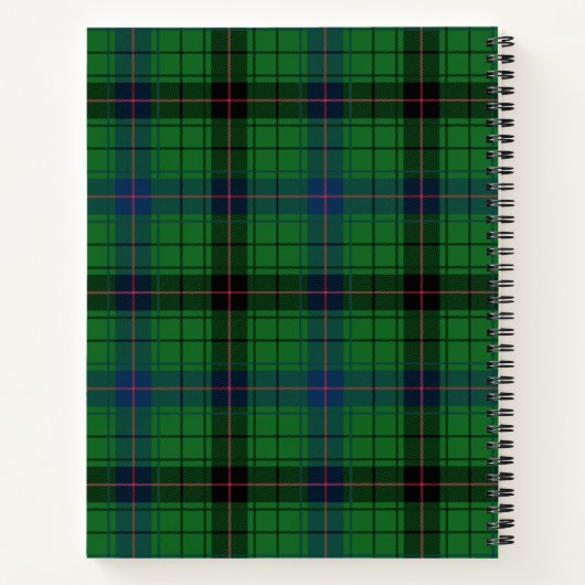 Personalisiert Davidson Tartan Kariertes Familienr Notizblock (Rückseite)