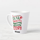 PERSONALISIERT DEAR SANTA LATTE TASSE (Linke Ecke)