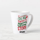 PERSONALISIERT DEAR SANTA LATTE TASSE (Rechte Ecke)
