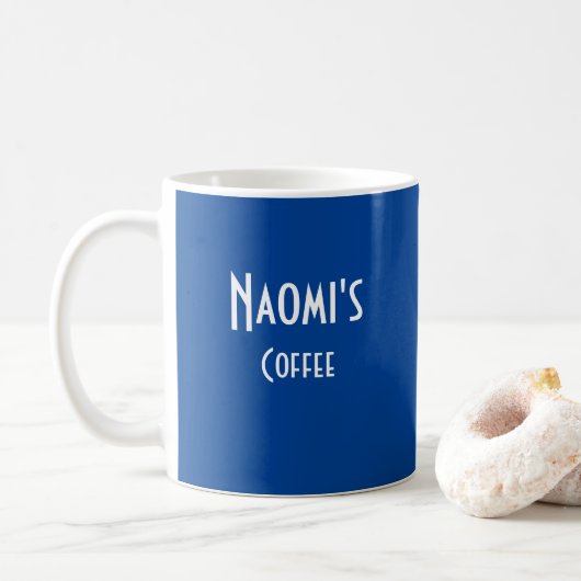Personalisiert Deep Blue Coffee Tasse (Mit Donut)