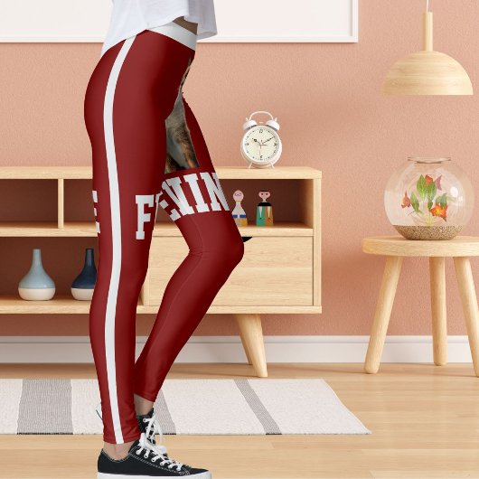 Personalisiert Deep Red Niedlich Siamese Cat Pet F Leggings