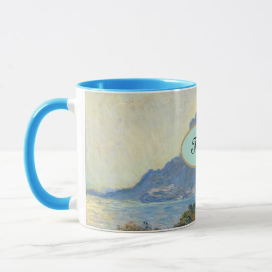 Personalisiert "Dein Name" Claude Monet Mountain Tasse (Links)