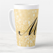 Personalisiert Dein Name Goldener Stil Milchtasse (Linke Ecke)
