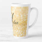 Personalisiert Dein Name Goldener Stil Milchtasse (Rechts)