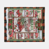 Personalisiert dein Tag fröhlich und hell, Weihnac Fleecedecke (Vorderseite (Horizontal))