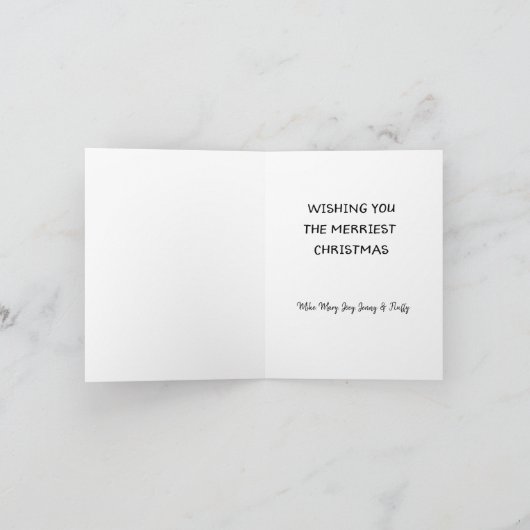 Personalisiert dekorierter Weihnachtsbaum Karte (Innenseite)