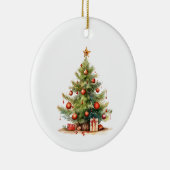 Personalisiert dekorierter Weihnachtsbaum Keramik Ornament (Rechts)