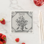 Personalisiert Delft Blumenzwiebelpapier Napkin Serviette (Beispiel)