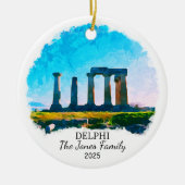 Personalisiert Delphi Ornament, Griechenland Keramik Ornament (Vorne)