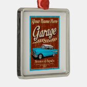 Personalisiert Deluxe Car Garage Ornament Aus Metall (Rechts)
