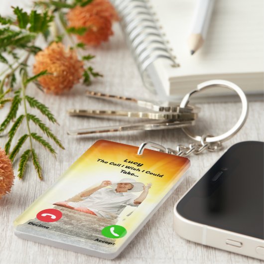 Personalisiert den Anruf, den ich mir wünschte, ic Schlüsselanhänger (Vorderseite rechts)