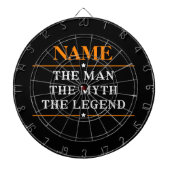 Personalisiert den Mann, den Mythos, die Legende Dartscheibe (vorne)