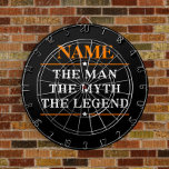 Personalisiert den Mann, den Mythos, die Legende Dartscheibe<br><div class="desc">Personalisiert den Mann,  den Mythos,  die Legende</div>