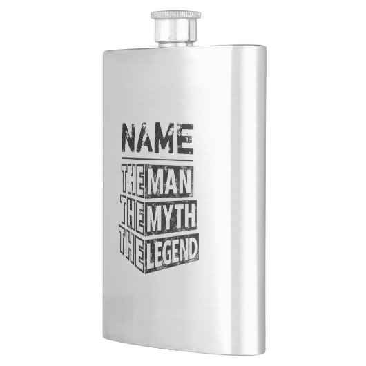 Personalisiert den Mann, den Mythos, die Legende Flachmann (Links)