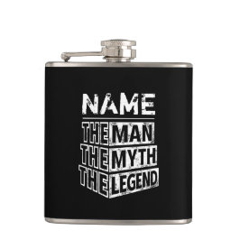 Personalisiert den Mann, den Mythos, die Legende Flachmann