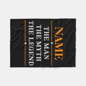 Personalisiert den Mann, den Mythos, die Legende Fleecedecke (Vorderseite (Horizontal))