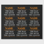 Personalisiert den Mann, den Mythos, die Legende Geschenkpapier (Flach)
