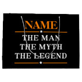 Personalisiert den Mann, den Mythos, die Legende Große Geschenktüte (Rückseite)