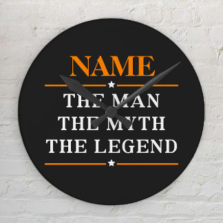 Personalisiert den Mann, den Mythos, die Legende Große Wanduhr