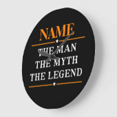 Personalisiert den Mann, den Mythos, die Legende Große Wanduhr (Winkel)